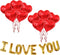 KatchOn I Love You Balloons Set, 18 Inch, Pack of 18, Foil Red Heart Balloons for Valentine's Day Decorations