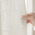 FMFUNCTEX Side Light Linen Texture Semi Sheer Narrow French Door Panels - 24 Inch x 72 Inch, 2 Panels