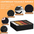 Criusia 3 Pack Closet Organizer Dividers, 64 Cell Fabric Foldable Storage Boxes for Socks, Underwear, Ties, Black