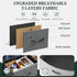 4 Closet, Nightstand, Drawer Dresser End Table Bedside Furniture with Wooden Top Steel Frame Fabric Bins for Bedroom
