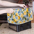 Lemon Floral Print Toaster Cover, 2 Slice Wide Slot Kitchen Appliance Protector, Washable Bread Maker Cover, Yellow