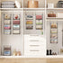 X-cosrack 4 Tier Closet Hanging Organizer, Clothes Shelves with 5 S Hooks, Wire Storage Bins for Clothing Accessories