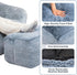 15"(H) 6.6LB HollyHOME Bean Bag Ottoman Pouf, Memory Foam Filled Footstool for Sofa, Accent Stuffed Footrest Stool