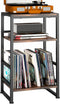 Record Player Stand,3-Tier Record Player Table with U-Shaped Vinyl Storage Up to