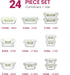 FineDine 24 Piece Glass Storage Containers with Lids - Leak Proof Dishwasher Safe Food Storage for Meal Prep