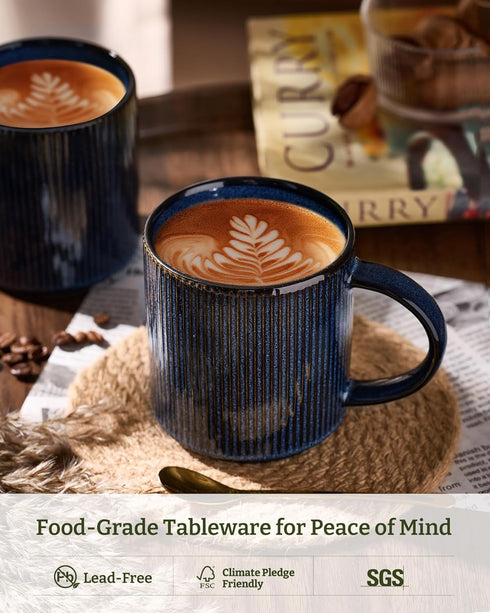 Set 6, 16 oz Set Set, famiware Coffee Mug for Star Catering Mugs Cup with Handle for Coffee, Tea, Cocoa, Milk - Ceramic