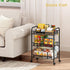 3-Tier 3 TOOLF Metal Rolling Cart, Mesh Wire Easy Assemble Utility Cart, Storage Trolley on Wheels with Hooks
