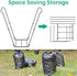 Leaf Bag Holder Collapsible Trash Bag Holders Stand for Outdoor Metal Waste Bags Frame for Garage Yard Lawn Camping