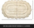 Chardin Home Ivory Crochet Bathrug, 100% Cotton Oval Bathmat with Handcrafted Crochet Border, 21x34 Inch