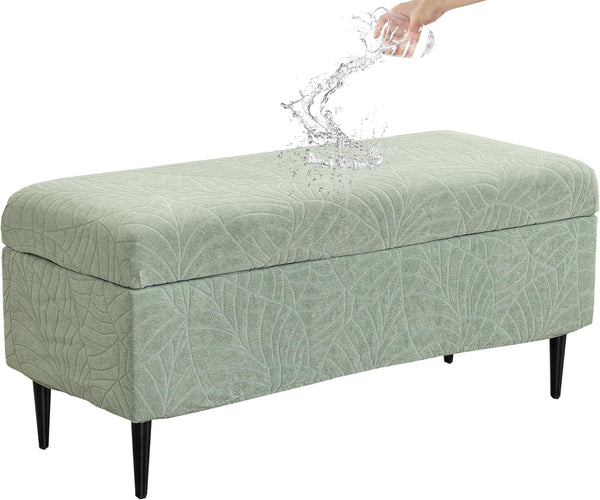 CRFATOP Waterproof Jacquard Ottoman Stool Cover Stretch Folding Storage Footstool Bench Slipcovers