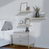 Set 3, WOPITUES Floating Shelves with Gold Metal Guardrail, Shelves for Wall Decor of Wall Shelves for Bedroom