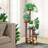 4 Tier Tall Plant Stand Indoor, Wood Corner Plant Shelf for Multiple Plants, Sturdy Oval Tiered Flower Pot Holder