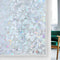 rabbitgoo Removable Rainbow Window Privacy Film, Stained Glass Sticker, Heat Control Window Cling, Silver