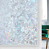 rabbitgoo Removable Rainbow Window Privacy Film, Stained Glass Sticker, Heat Control Window Cling, Silver
