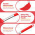P&P CHEF Red Cooking Utensils Set of 4, Heat-proof Silicone Turner Spoon for Nonstick Cookware, Dishwasher Safe