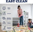 Construction Site Play Rug for Kids - Interactive Engineering Vehicles Faux Wool Carpet with Excavator & Digger Design