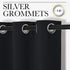 NICETOWN Halloween Pitch Black Solid Thermal Insulated Blackout Curtains/Drapes for Bedroom Window (2 Panels, 42" x