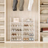 Hockmez 10-Tier 20-25 Closet Tall Shoe Rack, Adjustable Pairs Shoe Shelf Storage Organizer for Entryway Hallway