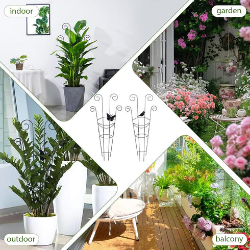 4 Pack 30 Inch,Rustproof ZOUTOG Trellis for Climbing Plants Indoor Metal Garden Trellis for Potted Plants,Houseplant