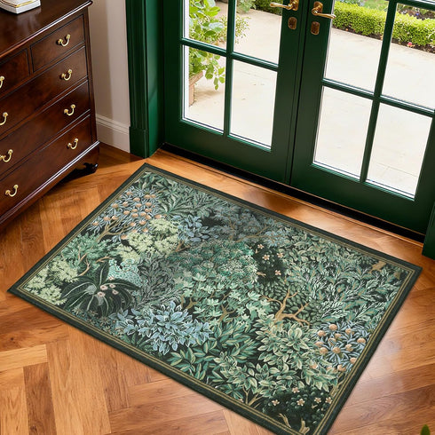 GarveeHome 2x3 Entryway Area Rug Non Slip Front Door Forest Rugs, Washable