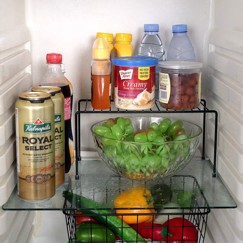 SIBAO 4) Kitchen Shelves, Cabinet Organization Mini Storage Shelf, Storage Rack Organizer for Kitchen, Fridge, Cabinet