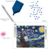 DIAMOND DOTZ Starry Night (Van Gogh) Diamond Painting Kits for Adults - Relaxing Creative Craft Kit with Dotz Gems