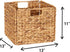 Household Essentials Foldable Wicker Storage Bin, Water Hyacinth, Sturdy Steel Frame, Handwoven and Decorative, Durable