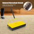 Carpet Sweeper Manual Push with Horsehair Brush, Non Electric Floor Roller Broom for Pet Hair