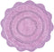 Chardin Home Lavender Crochet Bathrug, 100% Cotton Round Bathmat, 24 Inch Diameter, Handcrafted