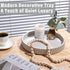 Emma & Ella Round Decorative Tray for Coffee Table Decor Concrete Round Tray Home Decor Circle Centerpiece Bandejas