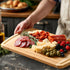 Large Wooden Cutting Board for Kitchen Meal Prep & Serving, Bamboo with Juice Groove, 16" x 10"
