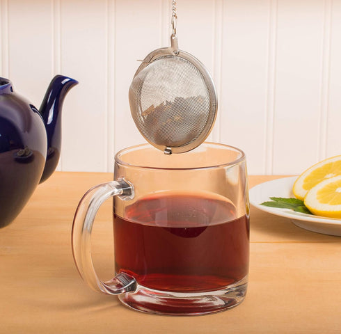 HIC Kitchen Mesh Ball Tea Infuser, 2.5-Inch, 18/8 Stainless Steel, For Loose Leaf Tea