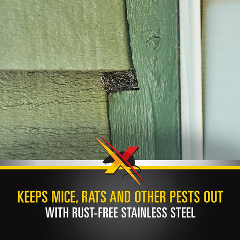 Xcluder Rodent Control Fill Fabric | Large DIY Kit | Inspection and Fit Tool, Stainless Steel Wool | Stops Rats and Mice