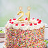 Gold Birthday Candles Numeral Cake Topper Decoration for 21st Birthday Party, Wedding, Anniversary Celebration Supplies