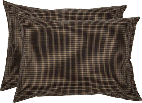 VHC Brands Kettle Grove Standard Pillow Case Set of 2, 21x30 Inch Country Primitive Bedding Accessory