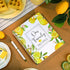 Recipe Book to Write in Your Own Recipes, 7.5 x 9 Inch Lemon Recipe Notebook with 100 Pages, Gift for Mom Dad Wife