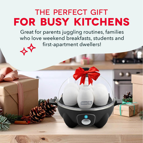 7 Dash Rapid Egg Cooker - Boiler, Poacher & Steamer - Includes Measuring & Recipe Guide - Dishwasher Safe - BPA Free
