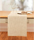 Solino Home Linen Short Table Runner 48 Inches - 100% Pure Linen Champagne Beige, 14 x 48 Inch for Dresser and Coffee