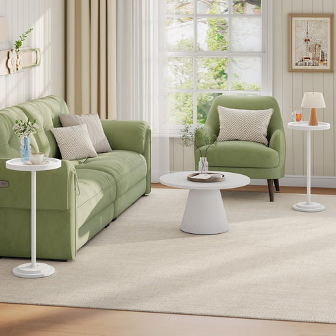 WW168BZ01 HOOBRO Small Round Side Table, Drink Table, Coffee Martini Table with Pedestal Accent for Small Spaces