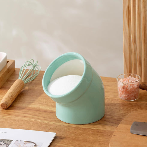 TreaHome Countertop, Salt Cellar, Modern Ceramic Salt Pig, Salt Containers for Sugar Container, Sugar Jar, Easy Access