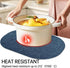 yuuzue Set 6 Faux Leather Placemats of with Matching Coasters, Dual Sided Oval Placemats, Waterproof Wipeable Heat