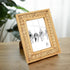 Rattan 4x6 Picture Frame, Wicker Boho Rustic Photo Frame, Vintage Stand Table Top Desk (4x6 Inch)