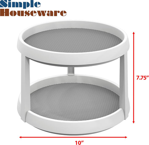 Simple Houseware 2 Tier Turntable Lazy Susan Spice Organizer