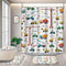 GRIEKOWE 4 Pcs Excavator Kids Shower Curtain Sets, Tractor Machinery Trucks, Construction Vehicle