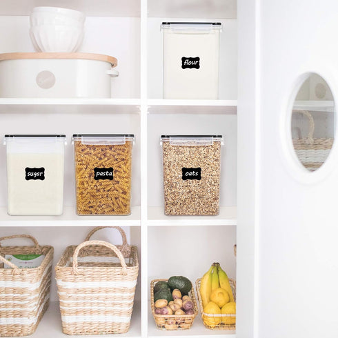 4 5.2L 175oz, 4 4 24 Vtopmart PCS Large Food Storage Containers / Pieces BPA Free Plastic Airtight Canisters for Flour