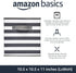 Amazon Basics Collapsible Fabric Storage Cube Organizer with Handles, 10.5 x 10.5 x 11 Inch, White/ Light Grey Stripe - Pack of 6