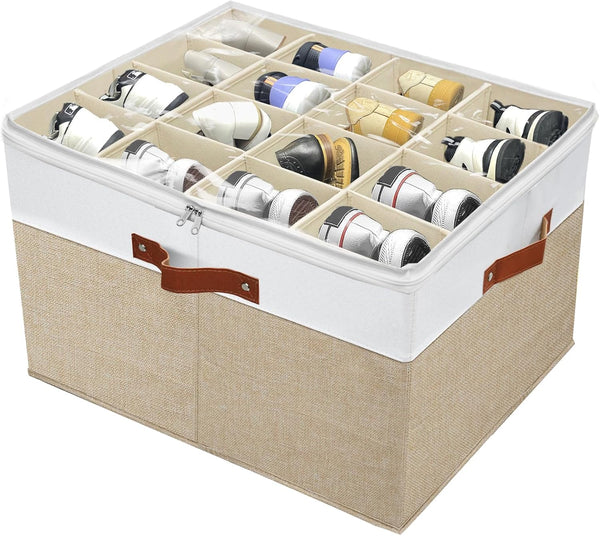 Shoe Storage Organizer for Closet,Stackable Shoe Storage Box for Entryway,Cube Storage Cabinet,Organizador