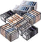 ULENDIS 9 Pack Wardrobe Clothes Organizer for Drawers, Foldable Mesh Separation Box, Drawer Dividers for Clothes
