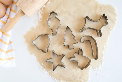 Fox Run 7-Piece Metallic Christmas Cookie Cutter Set
