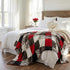 63x90, Tache Holiday Red Farmhouse Super Soft Plaid Patchwork Plush Lightweight Decorative Couch Travel, Lap, Bed Throw